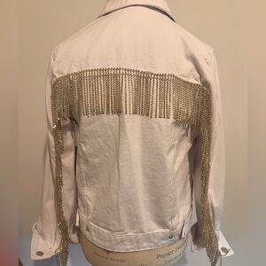 Brand New BlankNYC White Fringe Jacket